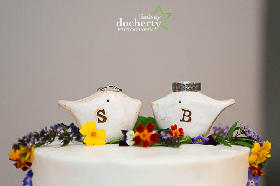bird cake toppers with rings