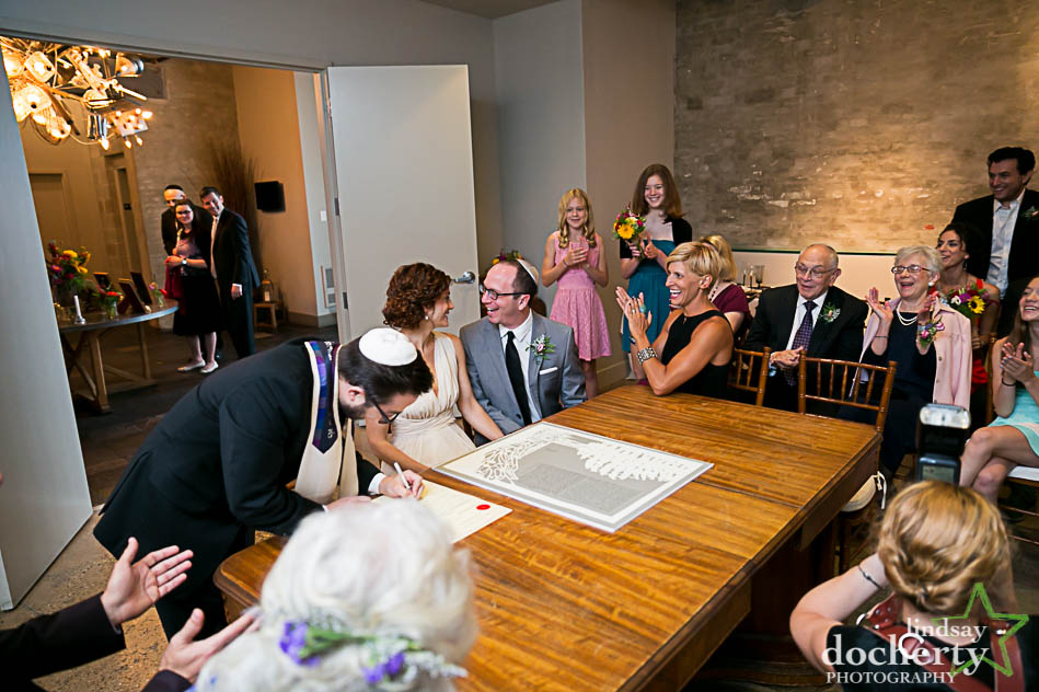 ketubah signing at Philadelphia Front and Palmer